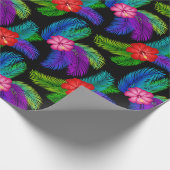 Papier Cadeau Fleur tropicale hawaïenne (Coin)