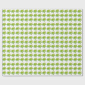 Papier Cadeau Fleur vert vert vert vert pâle marguerite (Plat)