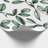 Papier Cadeau Fleur verte (Coin)