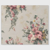 Papier Cadeau Fleur vintage (Plat)