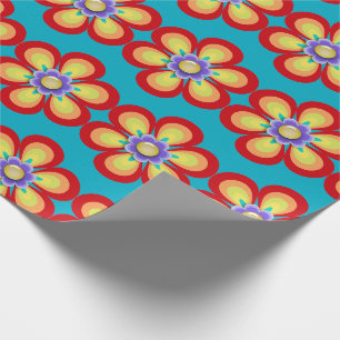 Papier Cadeau Fleur Vintage rétro