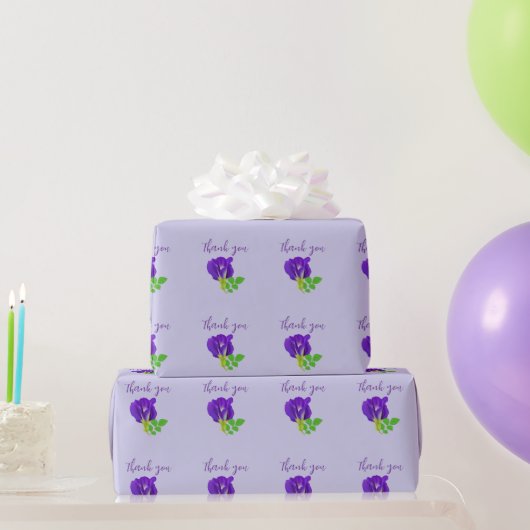 Papier Cadeau Fleur Violet Bloom  (Cadeaux de fête)