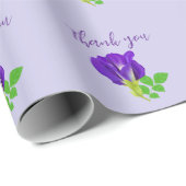 Papier Cadeau Fleur Violet Bloom  (Coin rond)