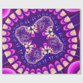 Papier Cadeau Fleur violet et rose (Plat)