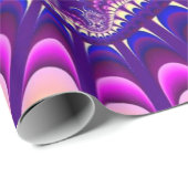 Papier Cadeau Fleur violet et rose (Coin rond)