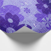 Papier Cadeau Fleur violet tendance Vintage (Coin)