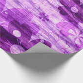 Papier Cadeau Fleur violet tendance Vintage (Coin)