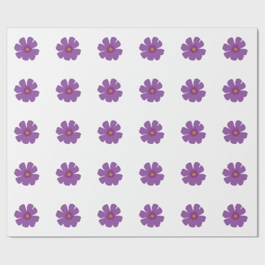 Papier Cadeau Fleur Violette (Plat)