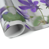 Papier Cadeau Fleur violette (Coin rond)