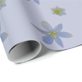 Papier Cadeau fleurir en blanc (Coin rond)