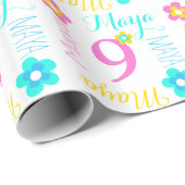 Papier Cadeau Fleurissez l'enveloppe nommée faite sur commande (Coin rond)