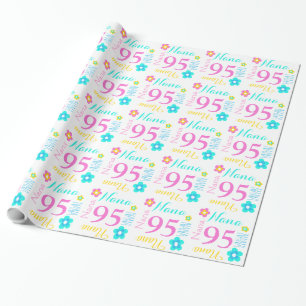 Papier Cadeau Fleurissez Nana faite sur commande ou l'âge nomm
