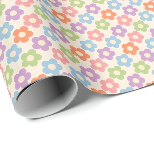 Papier Cadeau Fleurs (Coin rond)