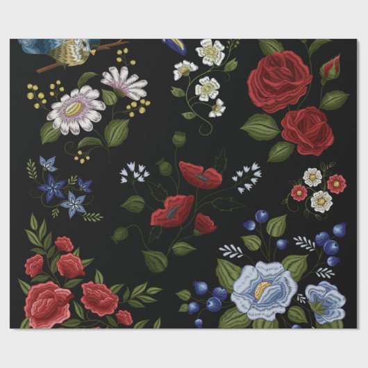 Papier Cadeau Fleurs (Plat)