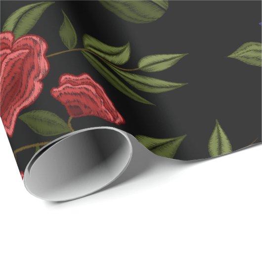 Papier Cadeau Fleurs (Coin rond)