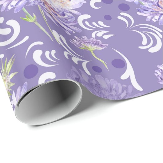 Papier Cadeau fleurs (Coin rond)