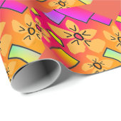 Papier Cadeau Fleurs (Coin rond)
