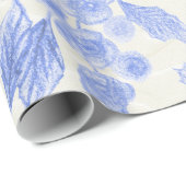 Papier Cadeau Fleurs à main (Coin rond)