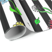 Papier Cadeau Fleurs à main fanée (Coin rond)