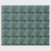 Papier Cadeau Fleurs abstraites (Plat)