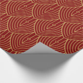 Papier Cadeau Fleurs Abstraites rouges (Coin)