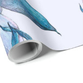 Papier Cadeau Fleurs aquarelles 10 (Coin rond)