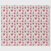 Papier Cadeau Fleurs aquarelles, lotus, rose, sans soudure. (Plat)