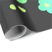 Papier Cadeau Fleurs arc-en-ciel géantes (Coin rond)