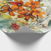 Papier Cadeau Fleurs art nature (Coin)