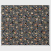 Papier Cadeau Fleurs beiges abstraites sans couture gris backgro (Plat)