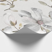 Papier Cadeau Fleurs blanches (Coin)