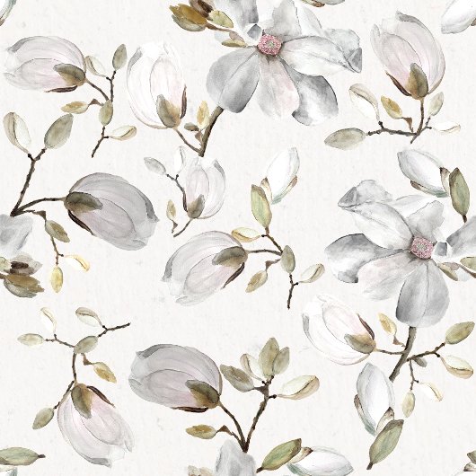 Papier Cadeau Fleurs blanches
