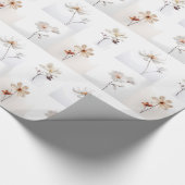 Papier Cadeau Fleurs blanches (Coin)