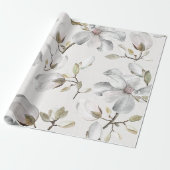 Papier Cadeau Fleurs blanches (Déroulé)
