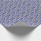 Papier Cadeau Fleurs blanches simples sur aquarelle Arrière - pl (Coin)