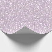 Papier Cadeau Fleurs blanches sur papier d'enveloppement de lava (Coin)