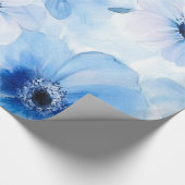 Papier Cadeau Fleurs bleues (Coin)