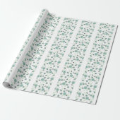 Papier Cadeau Fleurs Bleues Botanique (Déroulé)