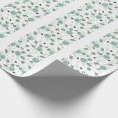 Papier Cadeau Fleurs Bleues Botanique (Coin)