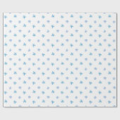 Papier Cadeau Fleurs bleues de printemps (Plat)