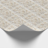 Papier Cadeau Fleurs brodées d'ivoire (Coin)