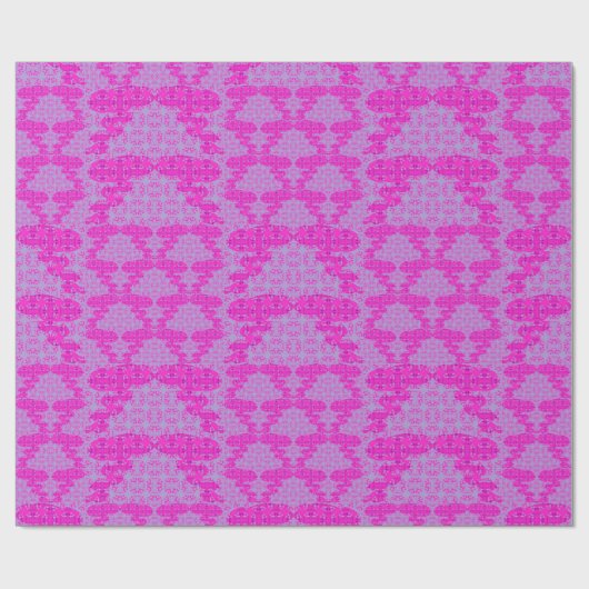 Papier Cadeau Fleurs Bulbeuses Et Branches Roses (Plat)