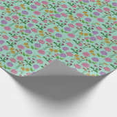 Papier Cadeau Fleurs colorées (Coin)