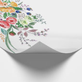 Papier Cadeau Fleurs colorées Bouquet Giraffe - Dessin Moderne (Coin)