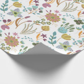 Papier Cadeau Fleurs colorées Motif (Coin)