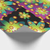 Papier Cadeau Fleurs colorées rétro