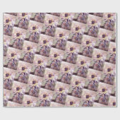 Papier Cadeau Fleurs Dahlia Superbes (Plat)