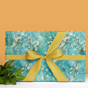 Papier Cadeau Fleurs d'amandes Bleu Vincent Van Gogh