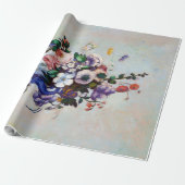 Papier Cadeau Fleurs dans un Vase Rococo, Paul Cezanne (Déroulé)