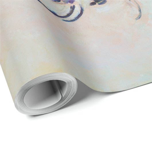 Papier Cadeau Fleurs dans un Vase Rococo, Paul Cezanne (Coin rond)